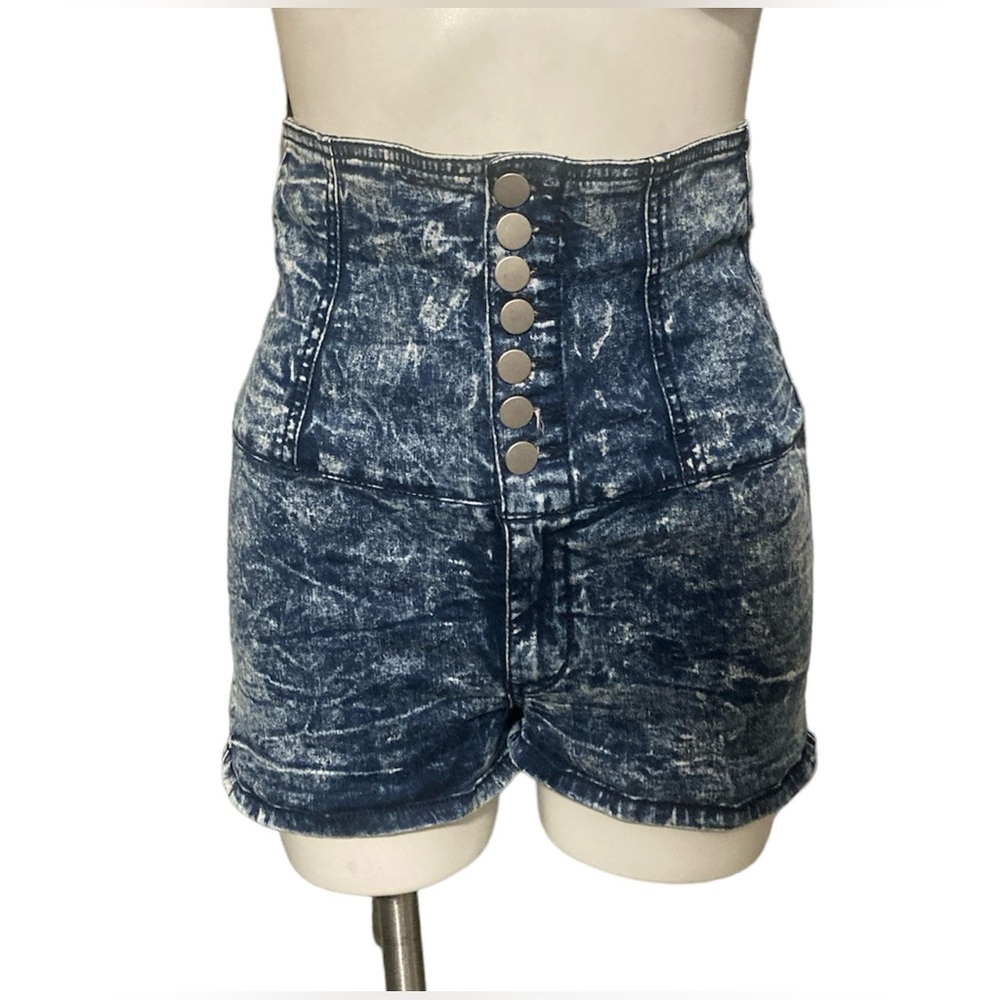 Crave Frame by Almost Famous Juniors Size 11 High Waisted Acid Wash Denim Shorts